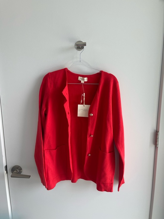 Marled Sweaters - Marled Red Women's Cardigan Jacket - Classic Button Front